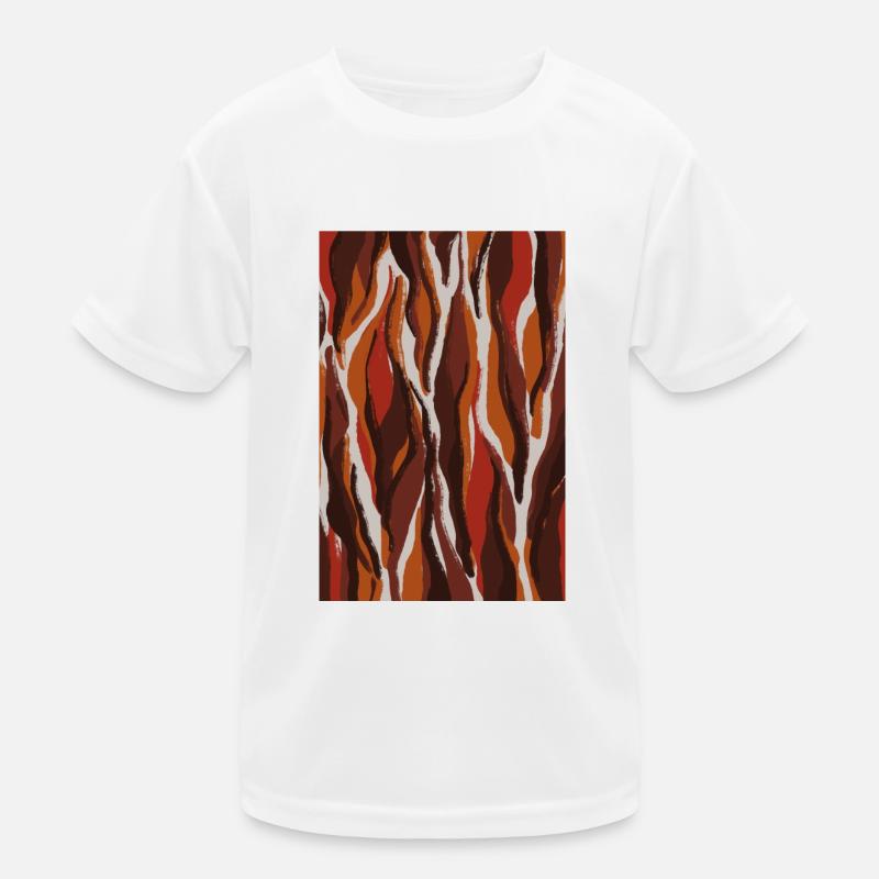 Red Tiger Pattern Kinder Funktions-T-Shirt