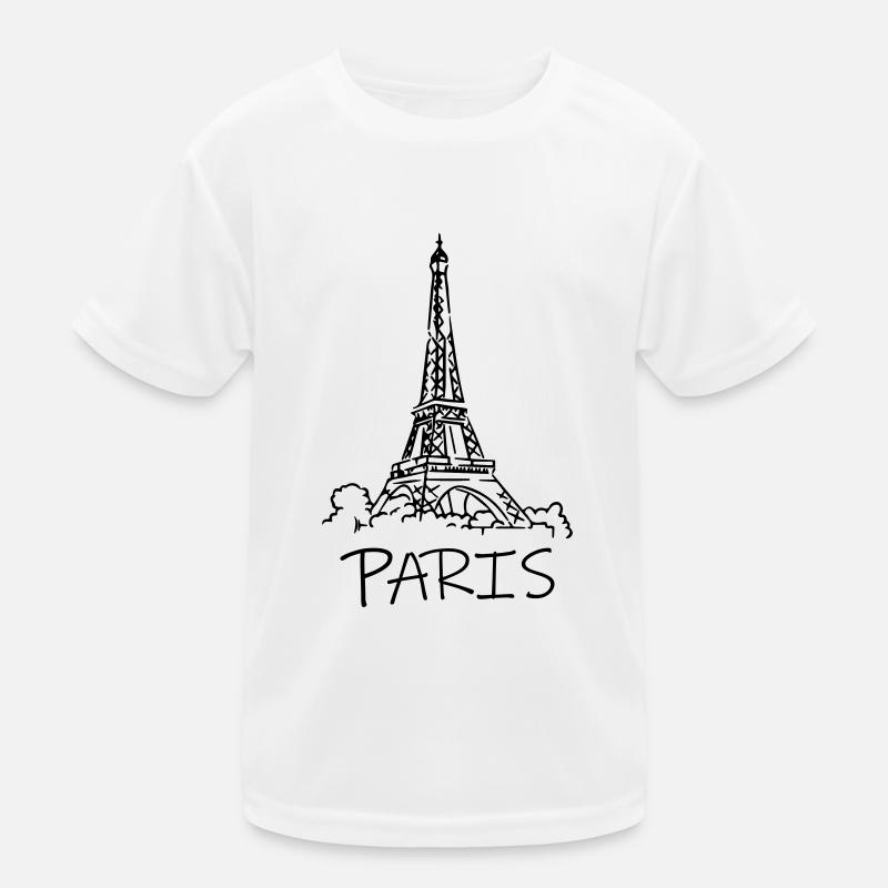 PARIS - Kinder Funktions-T-Shirt - Weiß