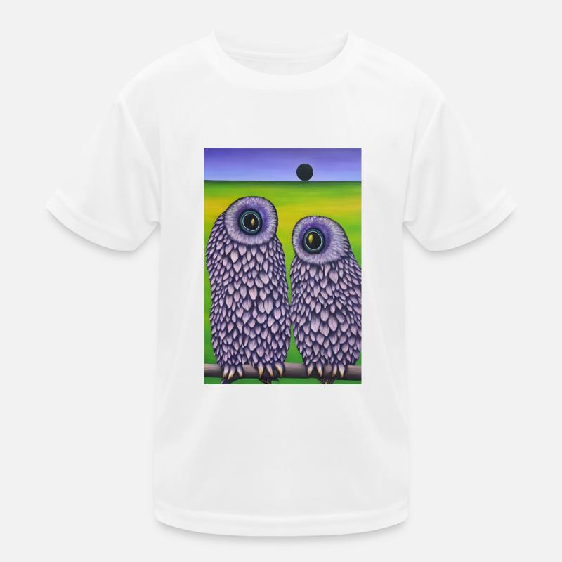 Eule im Feld Kinder Funktions-T-Shirt