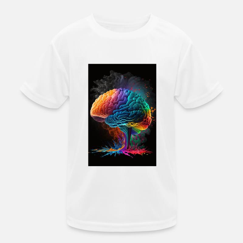 Human brain, generative AI Kids Functional T-Shirt