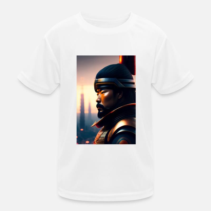 Futuristische Samurai Kinder Funktions-T-Shirt