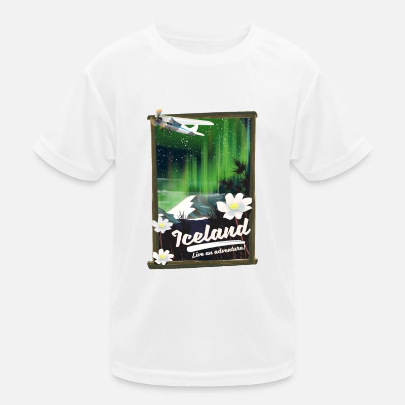 Iceland Live an Adventure Kids Functional T-Shirt