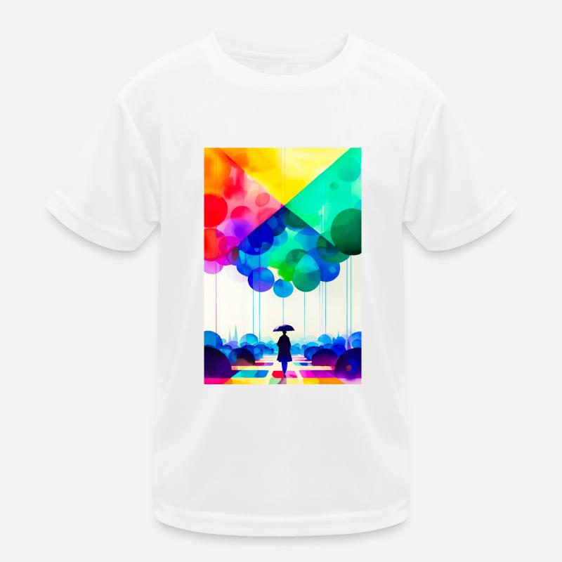 rainbow rain Kids Functional T-Shirt