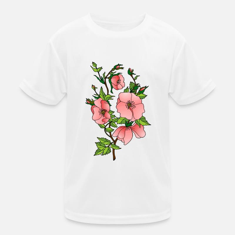 Blumen Kinder Funktions-T-Shirt