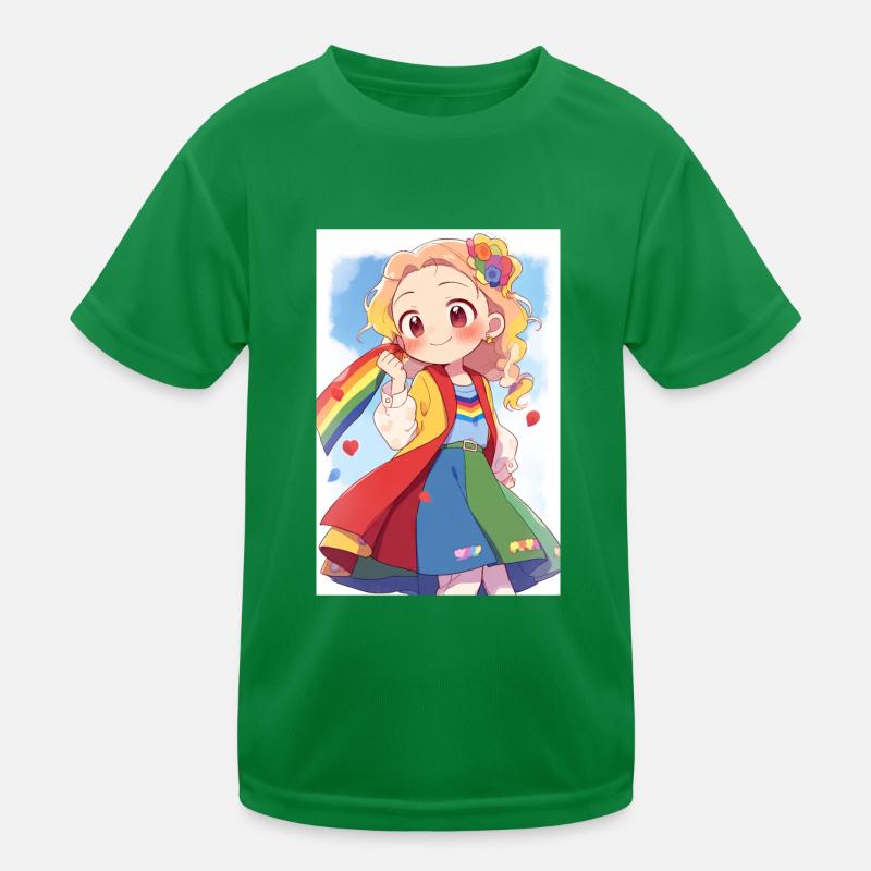 Vielfältige Pride-Feier: Süßes Anime-Mädchen Kinder Funktions-T-Shirt