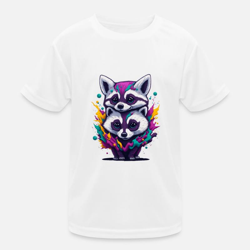 Racoon 3 Kinder Funktions-T-Shirt