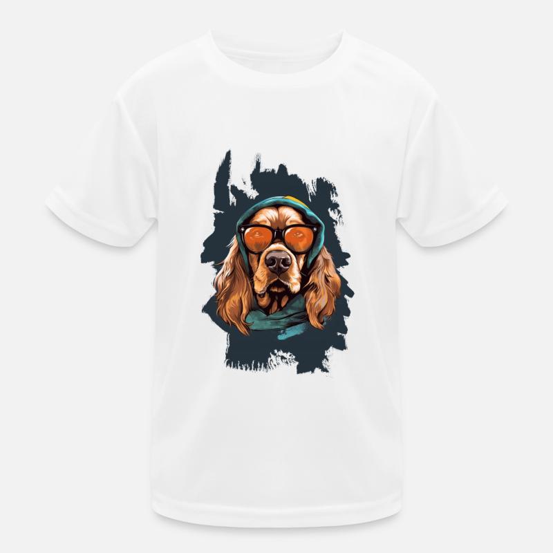 Cocker Spaniel - Die Kunst des Dashens Kinder Funktions-T-Shirt