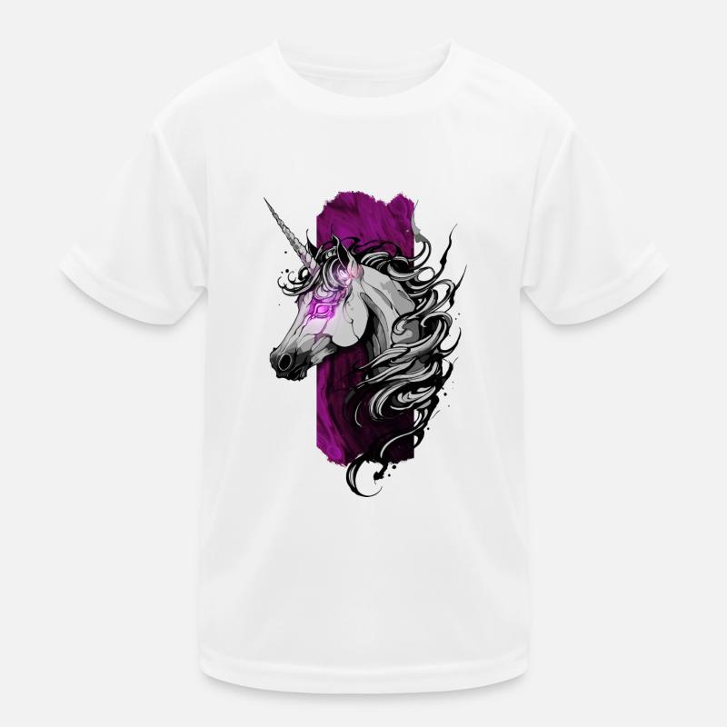 Enchanted Radiance: Einhorn mit rosa Leuchten Kinder Funktions-T-Shirt