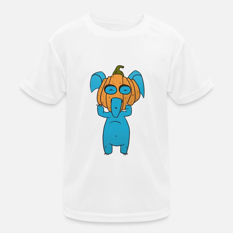Elephant Pumpkin Kids Functional T-Shirt