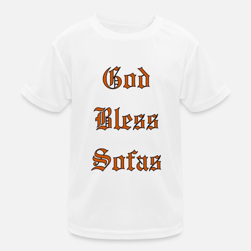GodBlessSofas - Kids Functional T-Shirt - white