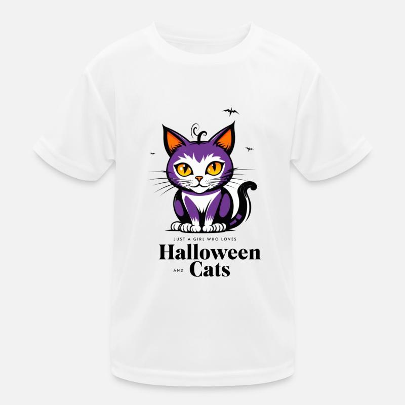Halloween Chat Mignon T-shirt sport Enfant