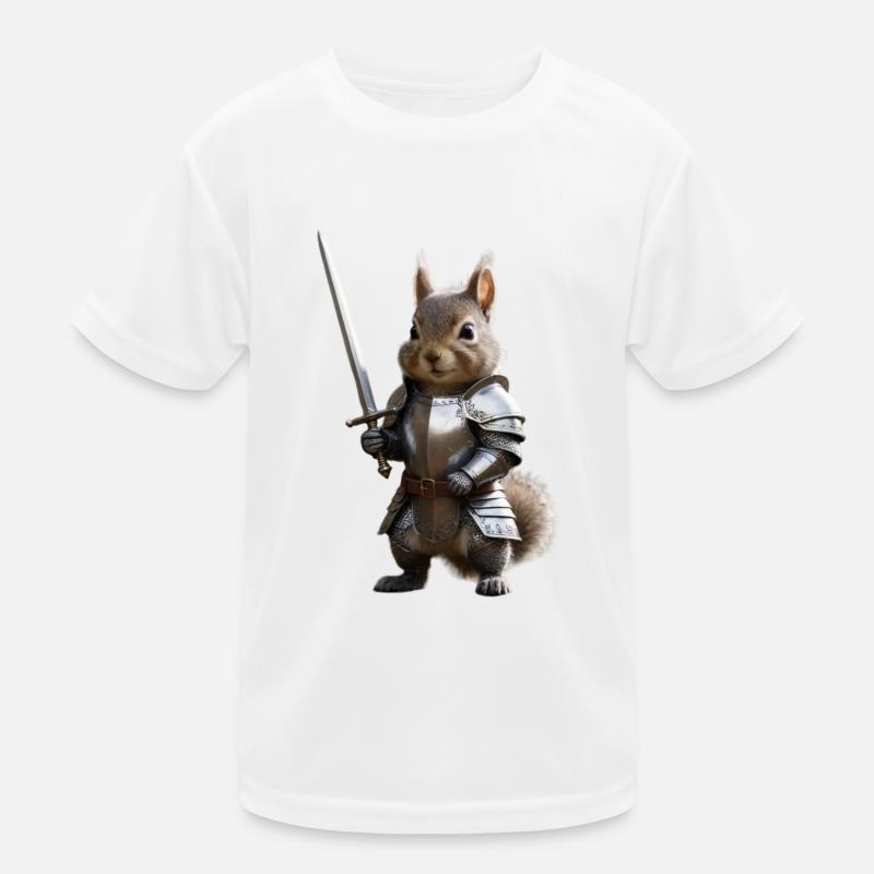 Eichhörnchen-Ritter-Schwert 1 Kinder Funktions-T-Shirt
