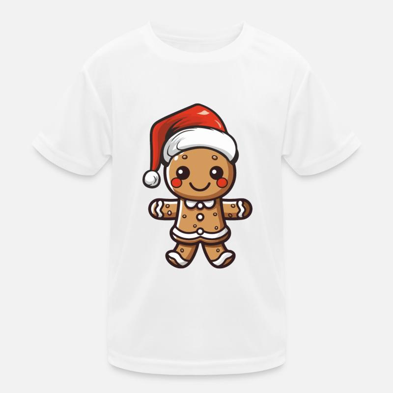 lebkuchenmann - Kinder Funktions-T-Shirt - Weiß