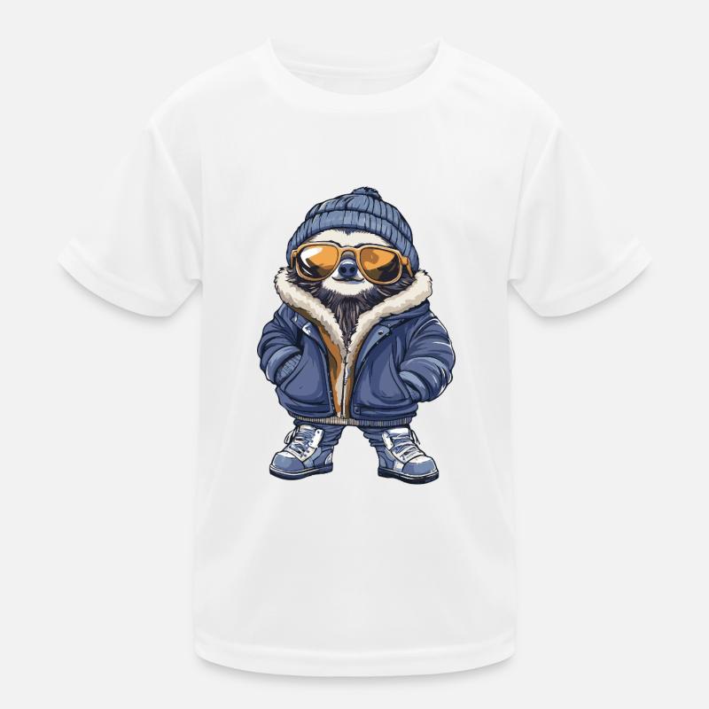 Faultier Cool Comic Kinder Funktions-T-Shirt