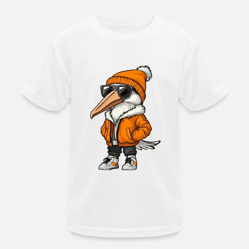 Pelikan Vogel Cool Comic Kinder Funktions-T-Shirt