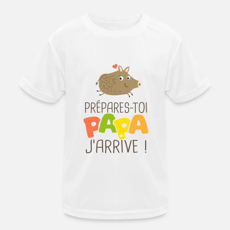 Enceinte chasse annonce grossesse naissance bébé T-shirt sport Enfant