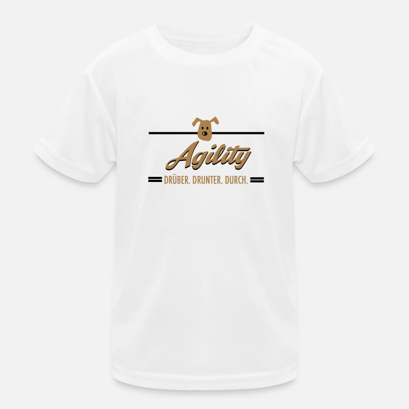 Agility - Kinder Funktions-T-Shirt - Weiß
