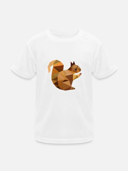 Eichhörnchen - Kinder Funktions-T-Shirt - Weiß