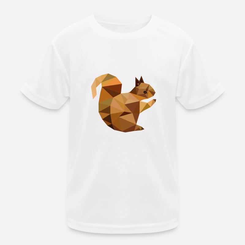 Eichhörnchen - Kinder Funktions-T-Shirt - Weiß