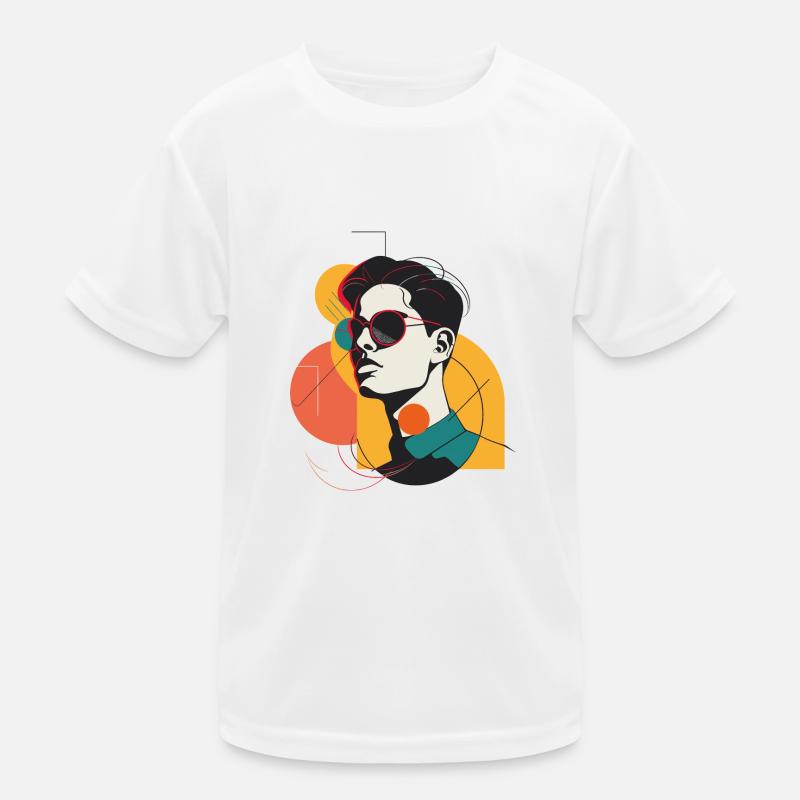 Der Mann mit der Brille Kinder Funktions-T-Shirt