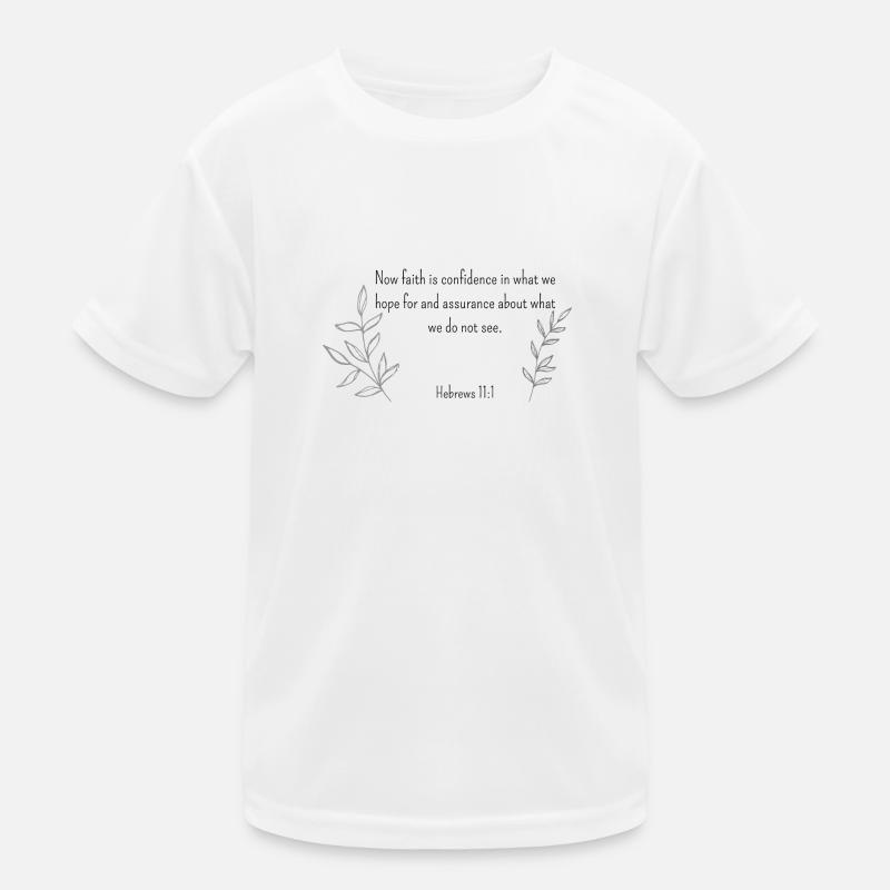 Versets bibliques chrétiens avec des Hébreux de conception subtile T-shirt sport Enfant