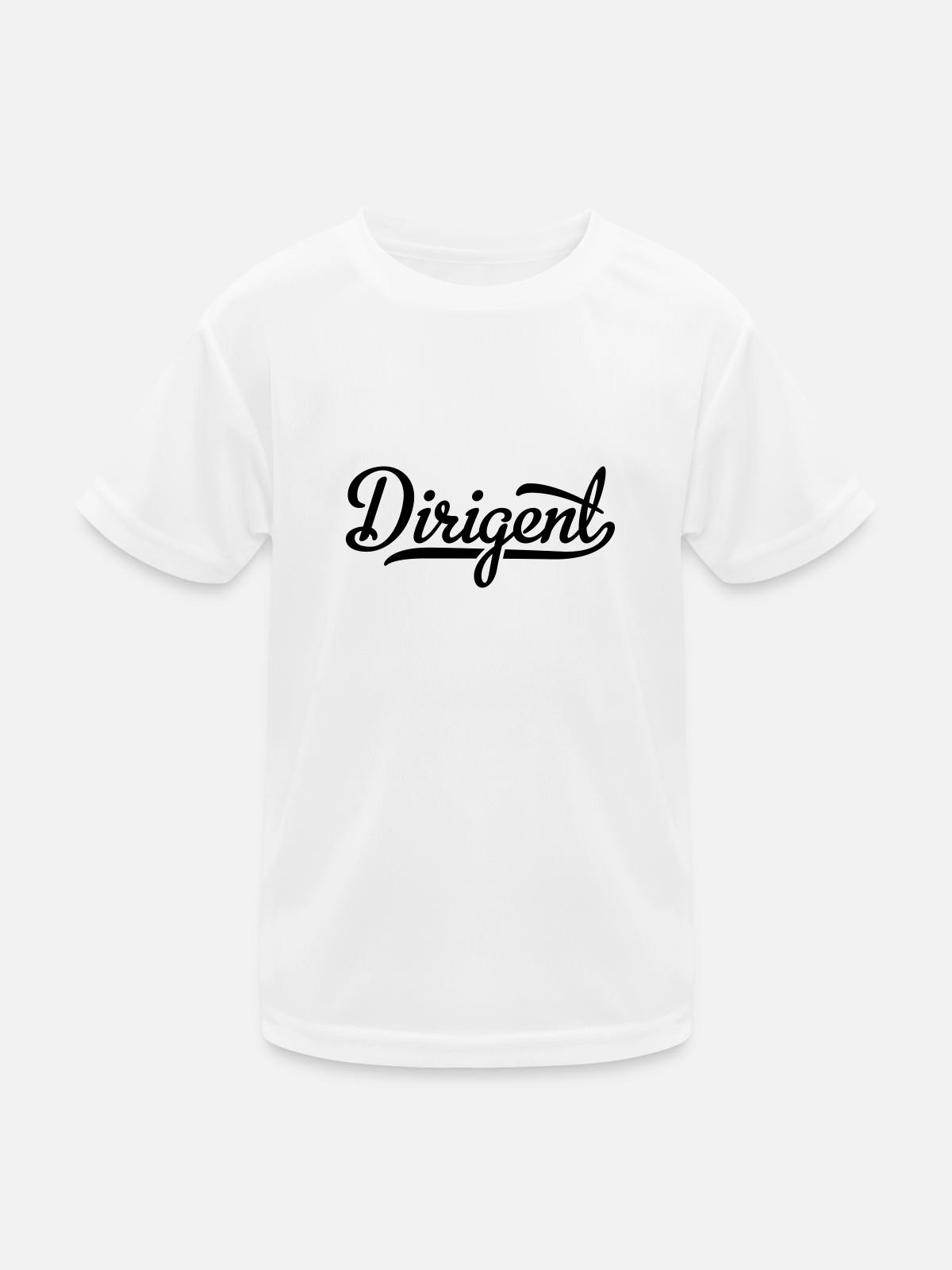 Dirigent - Kinder Funktions-T-Shirt - Weiß - Vorne