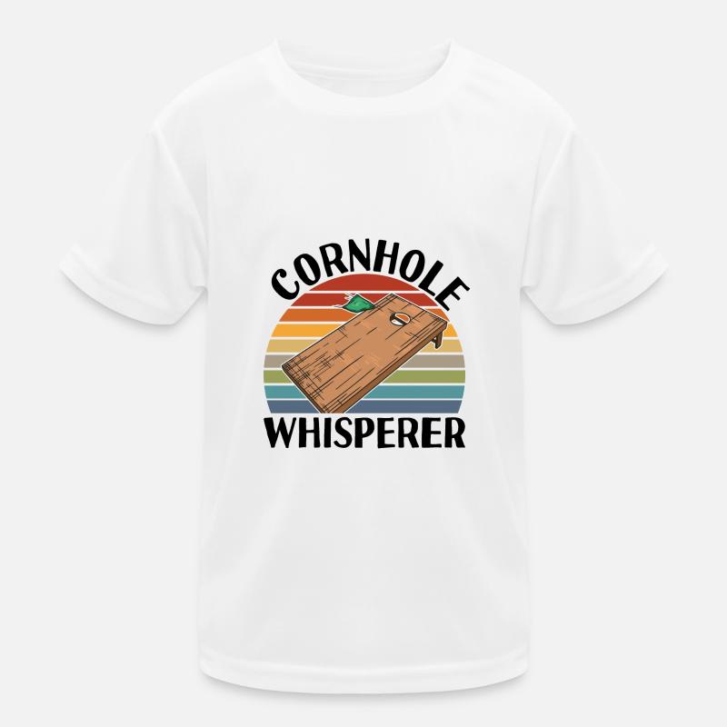 Cornhole Flüsterer - Cornhole Spieler Team - Kinder Funktions-T-Shirt - Weiß