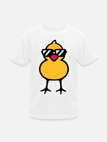 cool chick (rd) - T-shirt sport Enfant - blanc - Devant