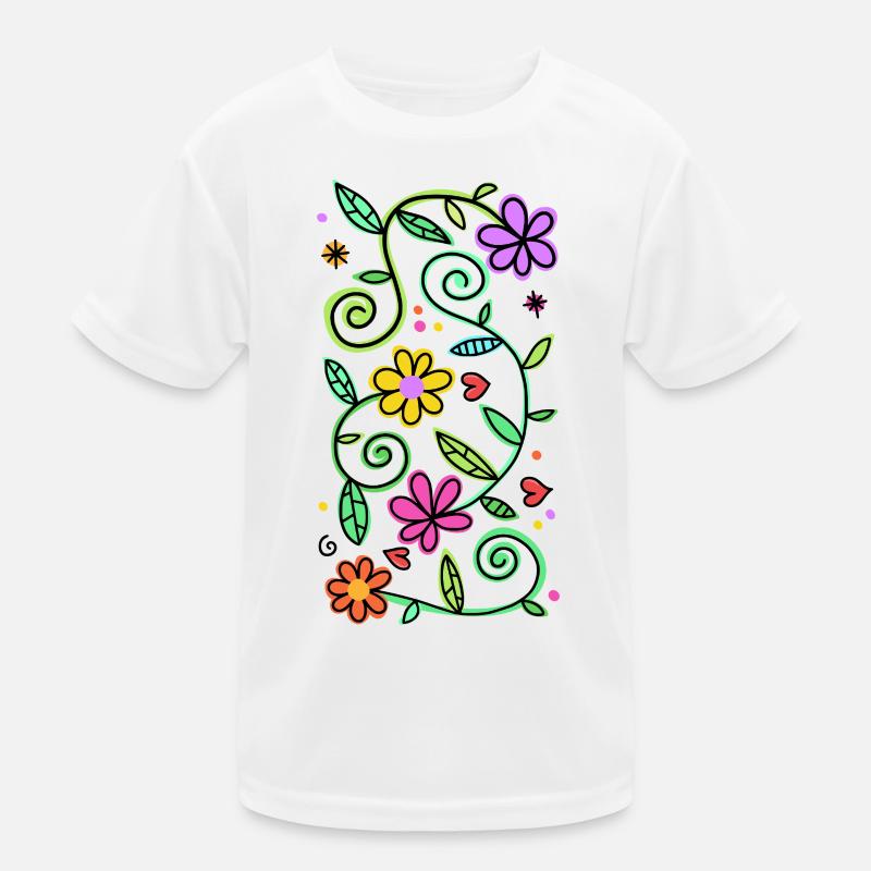 Dekorative Doodle-Gänseblümchen Kinder Funktions-T-Shirt