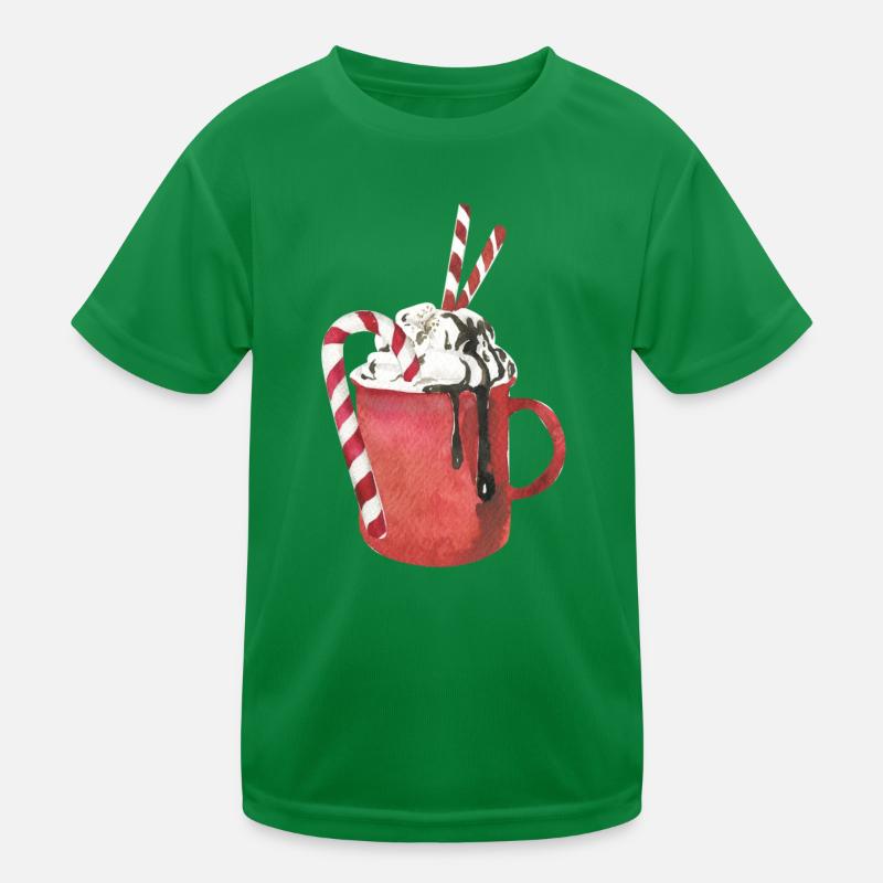 Heiße Schokolade und Marshmallows Kinder Funktions-T-Shirt