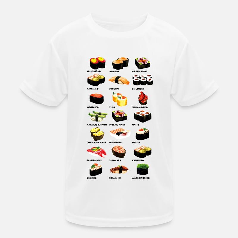 Sushi-Abendessen - Kinder Funktions-T-Shirt - Weiß