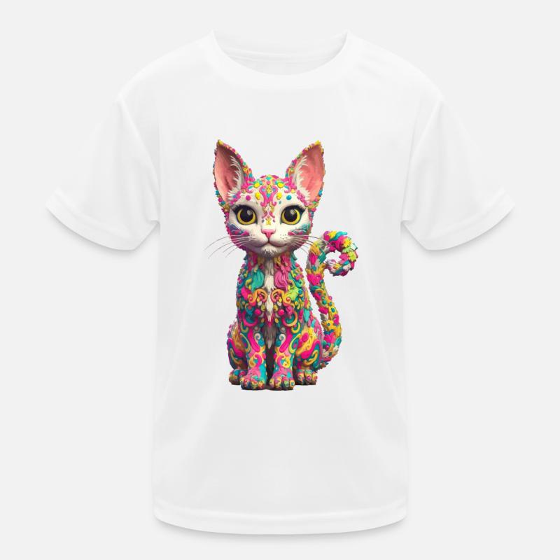 Cooles Katzen Design Kinder Funktions-T-Shirt