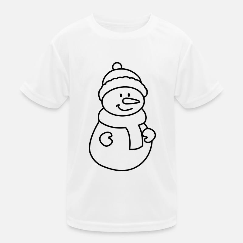 Schneemann Kinder Funktions-T-Shirt