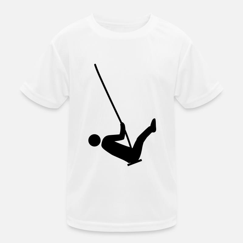 rocking logo silhouette playground swinging spa Kids Functional T-Shirt