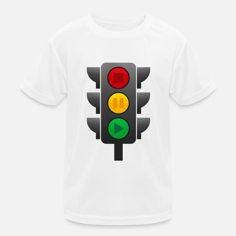 Traffic light (Stop, Pause, Play) Kids Functional T-Shirt