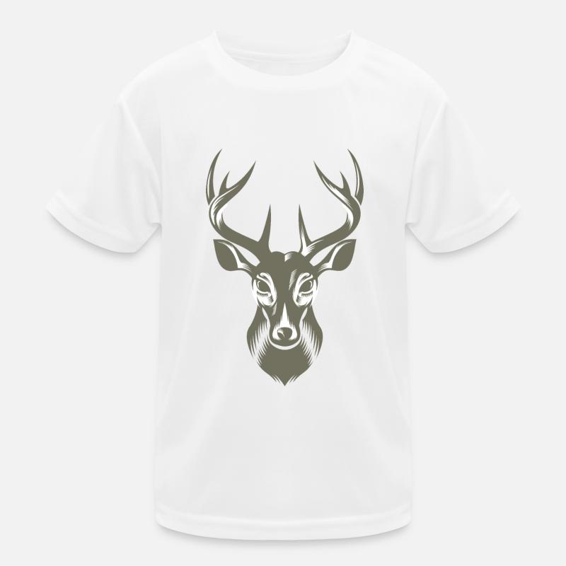 Coole Hirsch Illustration Kinder Funktions-T-Shirt