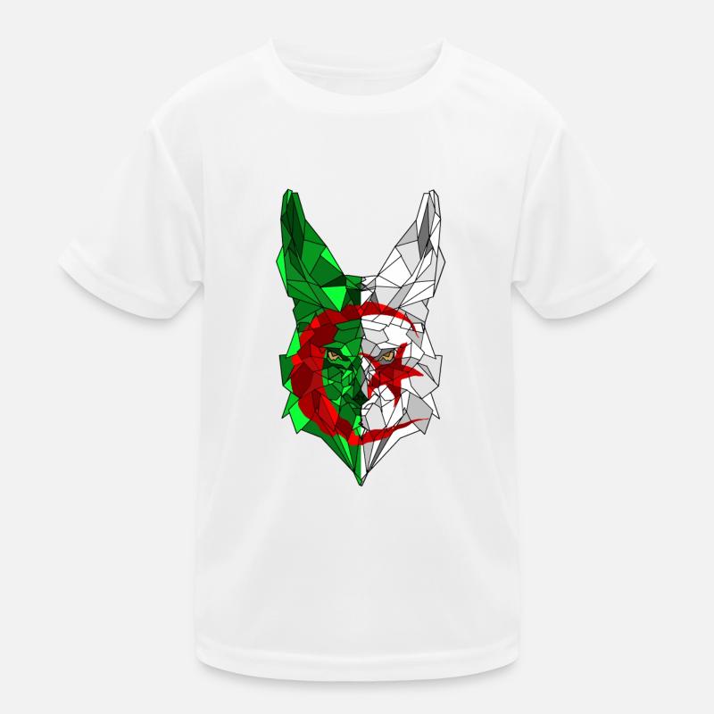 Fennec et drapeau de l'Algérie en polysphère 3 T-shirt sport Enfant