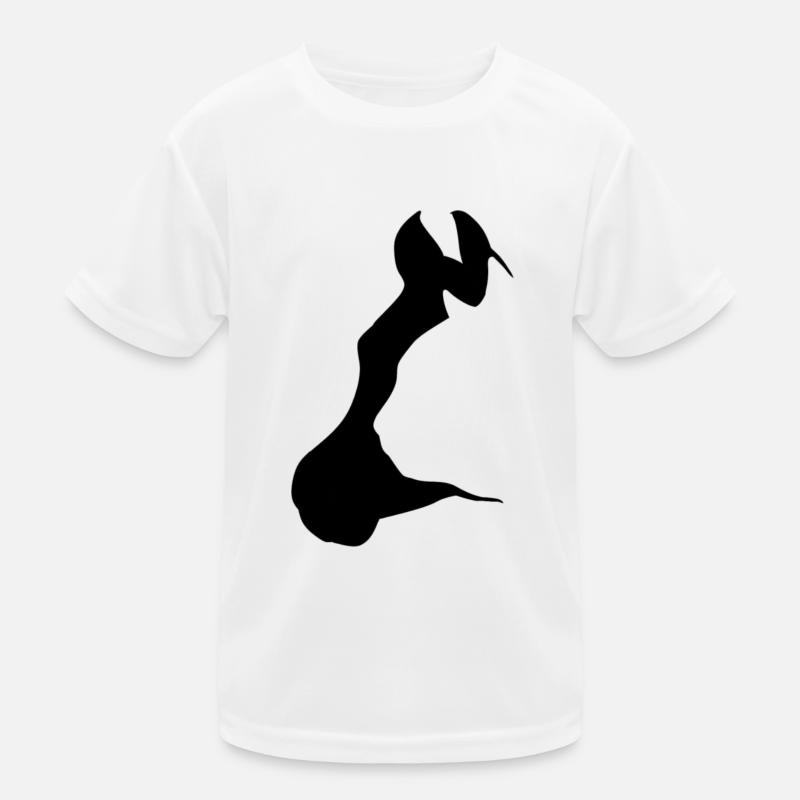 Pferd mit Katze - Kinder Funktions-T-Shirt - Weiß