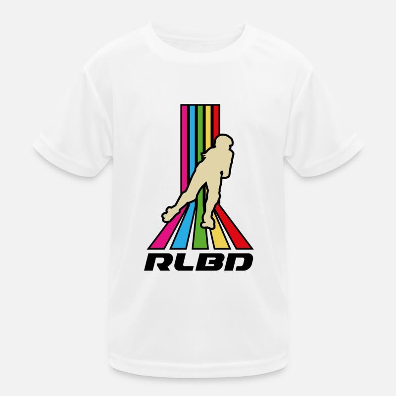 Rollerblade rainbow stripes Kinder Funktions-T-Shirt