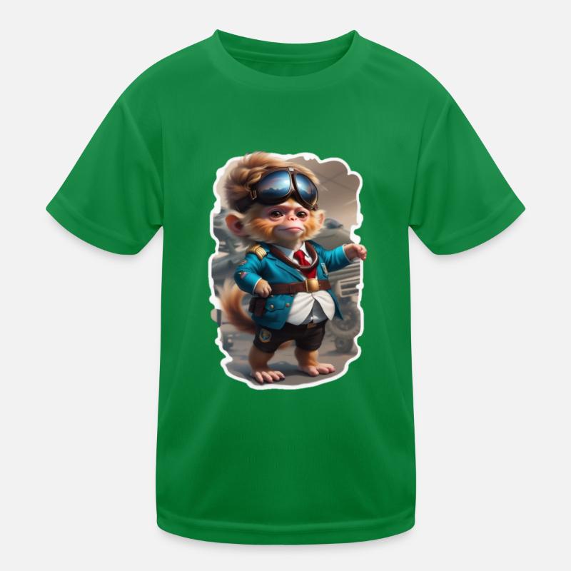 Monkey Pilot Kids Functional T-Shirt