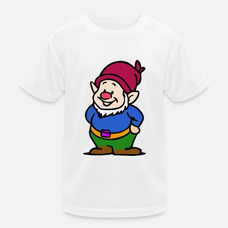 Dwarf with Red Cap Kids Functional T-Shirt