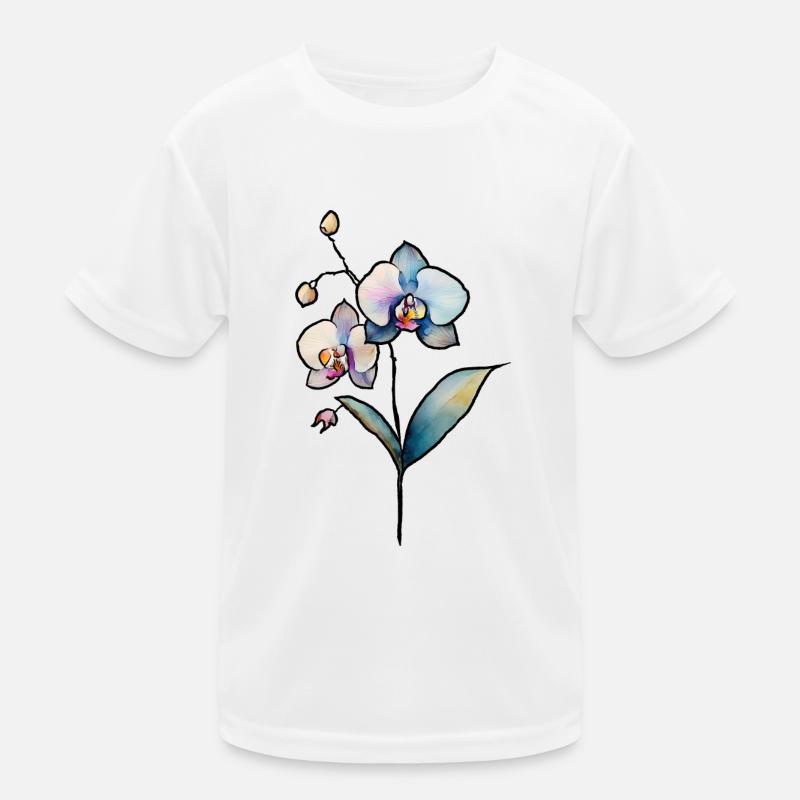Orchidee Kinder Funktions-T-Shirt