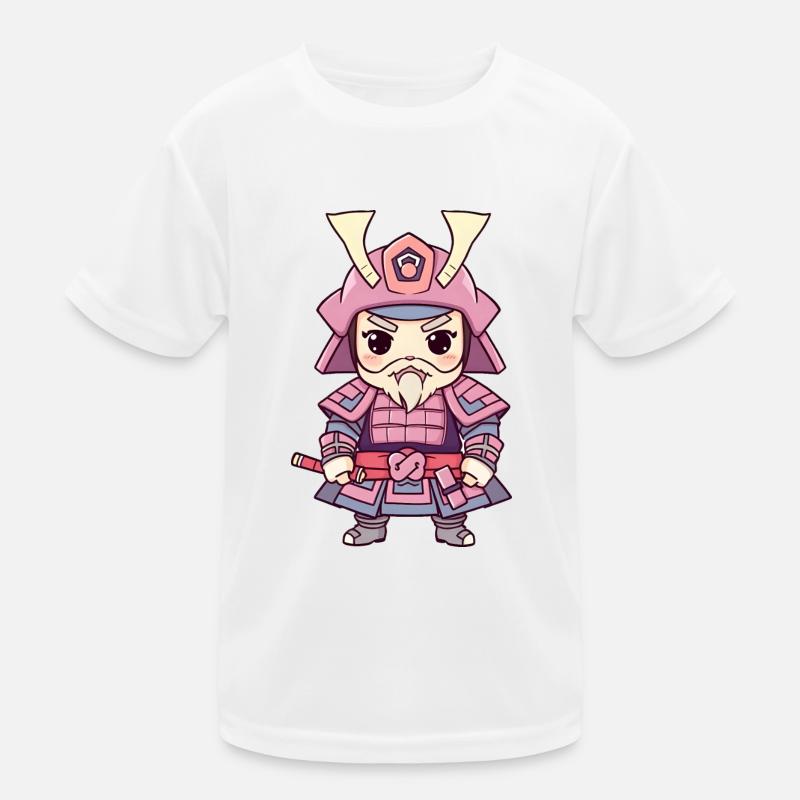 Angry Medieval Warrior with Pink Armor Kids Functional T-Shirt