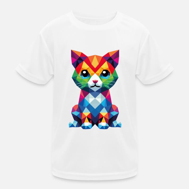 Whisker Pixels theme Kids Functional T-Shirt
