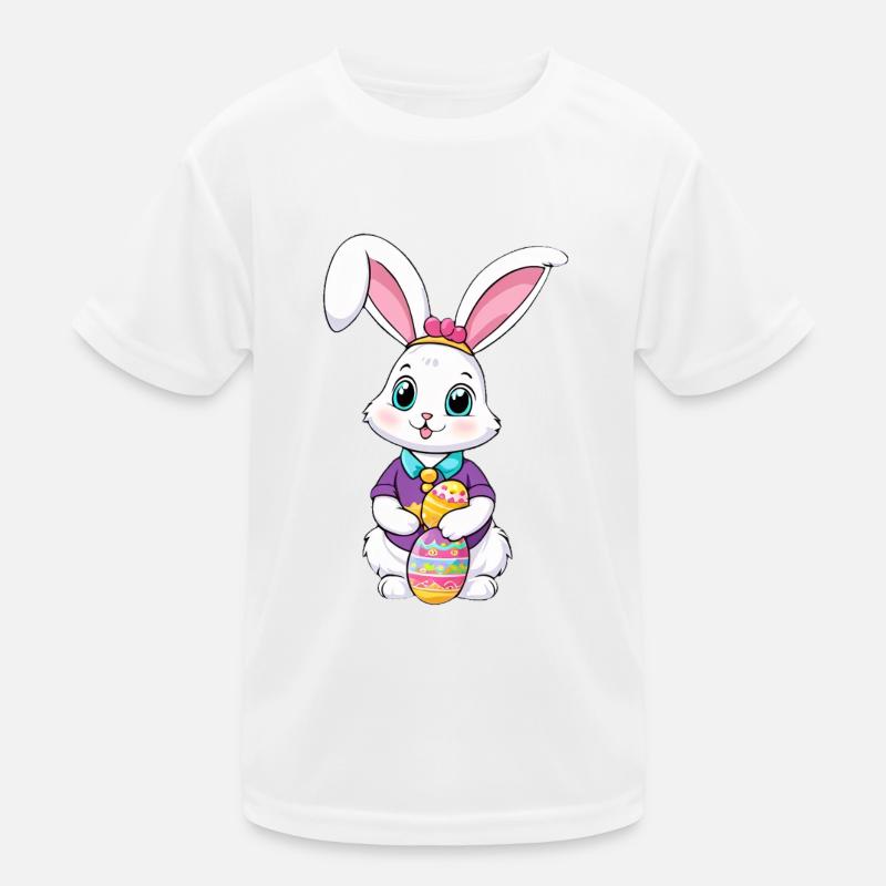 Easter bunny with Easter eggs Kids Functional T-Shirt