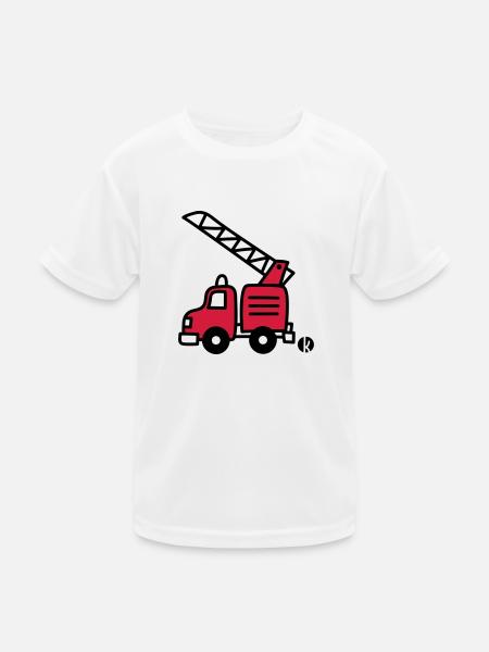 Feuerwehrauto (c) - Fire Truck - Kids Functional T-Shirt - white