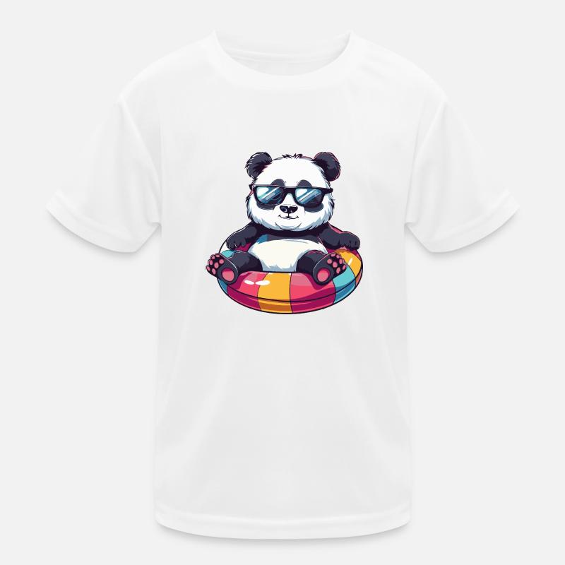 Panda Bande Dessinée Cool T-shirt sport Enfant