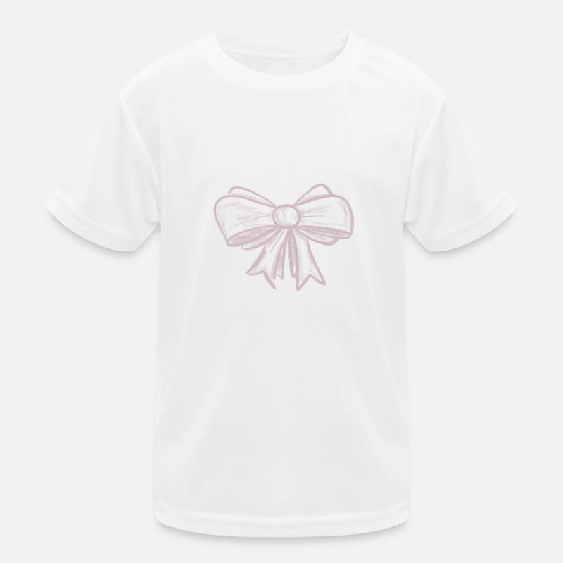 Rosa Schleife süßes Design Kinder Funktions-T-Shirt
