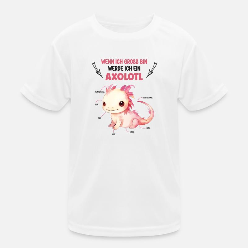Wenn Ich Gross Bin Werde Ich Ein Axolotl Lurch Kinder Funktions-T-Shirt