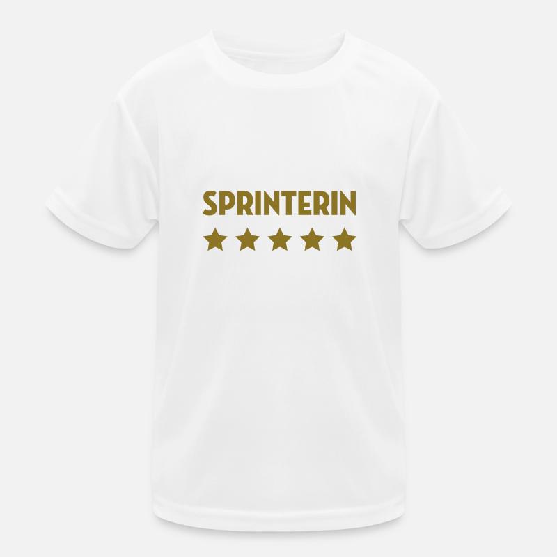 Leichtathletik / Sprint / Sprinter / Sprinterin - Kinder Funktions-T-Shirt - Weiß